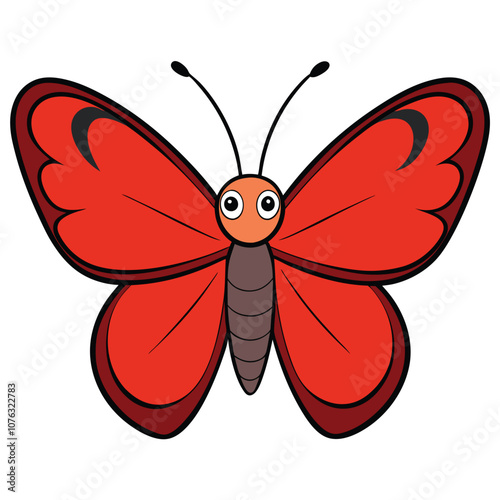 Crimson Patch butterfly vector illustrations on a white background.