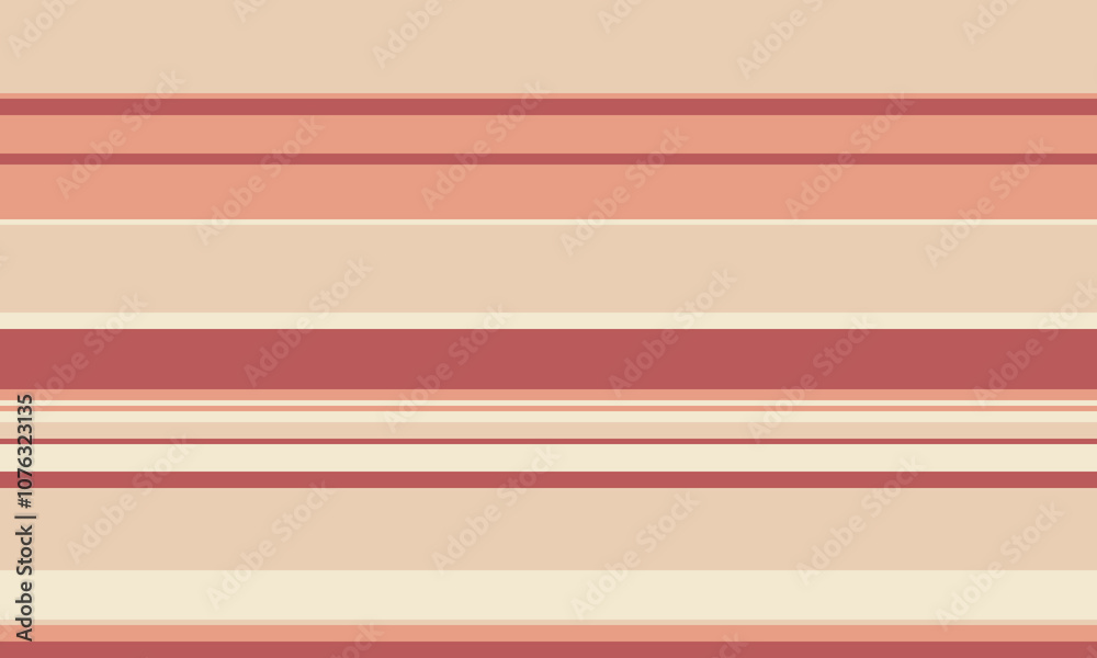 Fototapeta premium Geometric stripes seamless vector pattern with horizontal lines in varied colours, creating an abstract background. Ideal for textile design, wallpaper, or graphic prints.