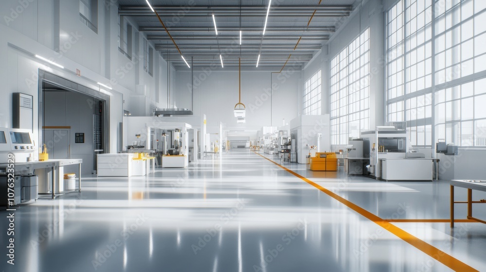 Modern Factory Interior. Modern Factory Interior.