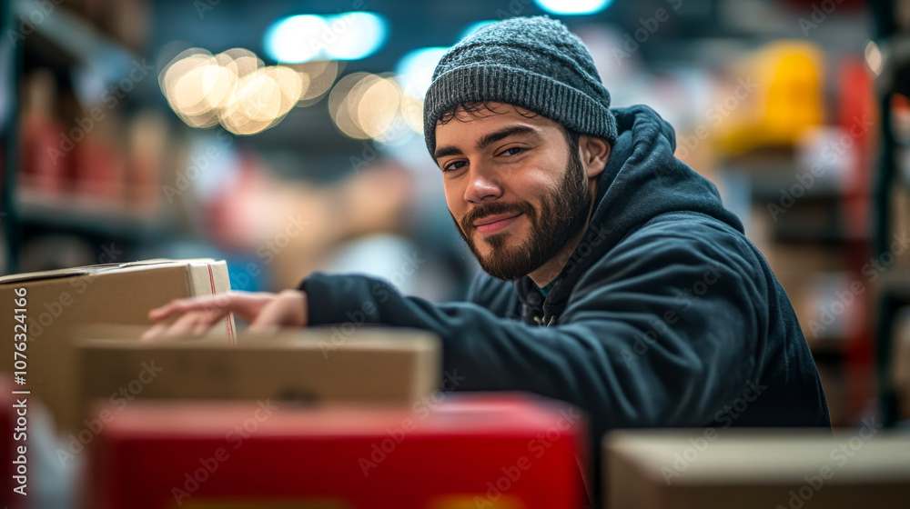Business Owner Handling Order Packaging for Shipment Business Owner Handling Order Packaging for Shipment