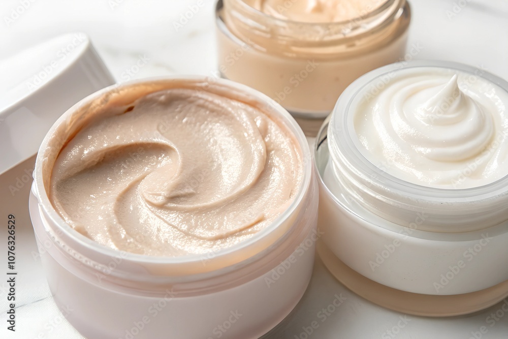 Closeup cosmetics beauty skin care cream texture Closeup cosmetics beauty skin care cream texture