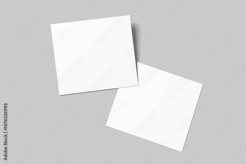 Invitation card or flyer mockup, square size. Invitation card or flyer mockup, square size.