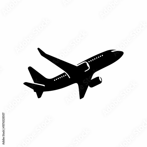 Wallpaper Mural Airplane shadow silhouette vector design Torontodigital.ca