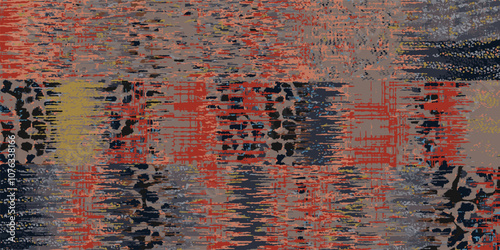 Artistic traditional motifs,stripe, textured  check nature pastel  coloured boho Pattern seamless Dyed Print pattern design . Abstract  Hand Ethnic Batik runner carpet, rug, scarf, curtain, vector 