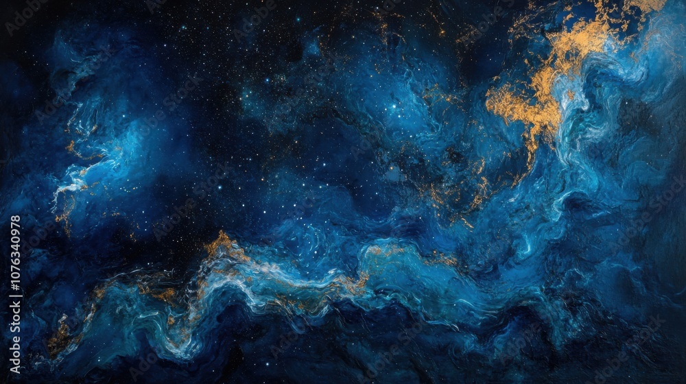 Fototapeta premium Earth in galaxy space. Generative AI