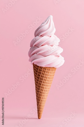 A soft-serve ice cream cone.