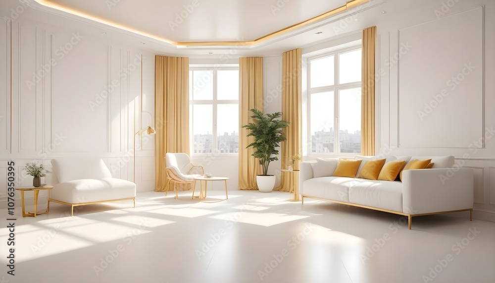 Photo interior modern design room 3d illustration Photo interior modern design room 3d illustration