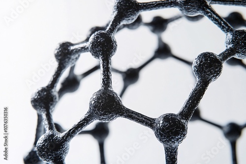 Abstract Molecular Structure: A Close-Up View of a Carbon Molecule photo