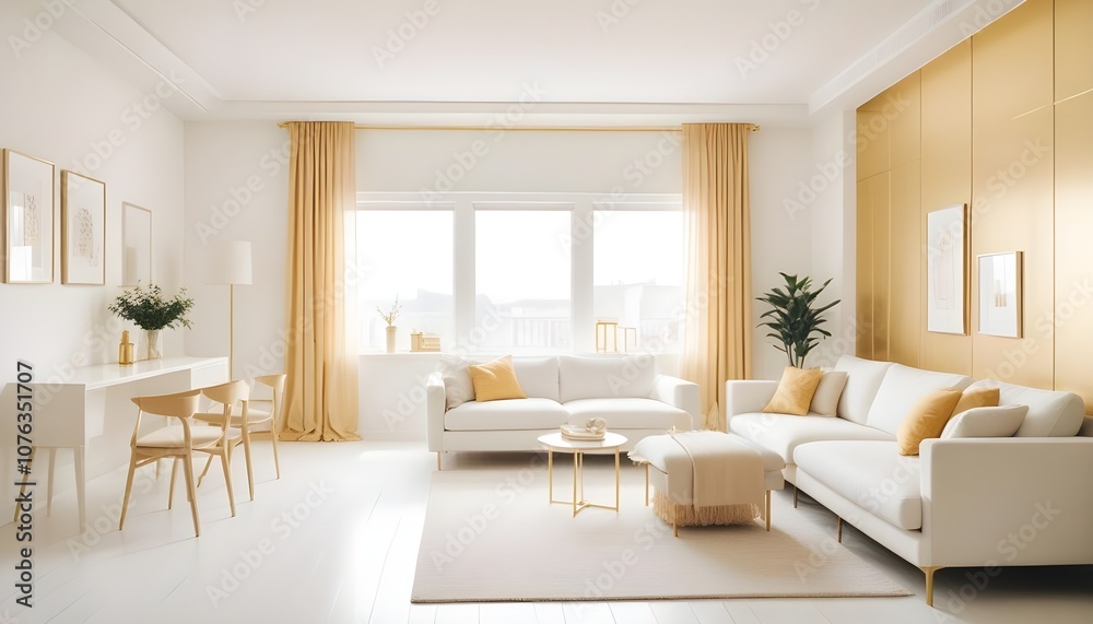 Fototapeta premium Photo interior modern design room 3d illustration