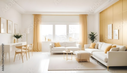 Photo interior modern design room 3d illustration