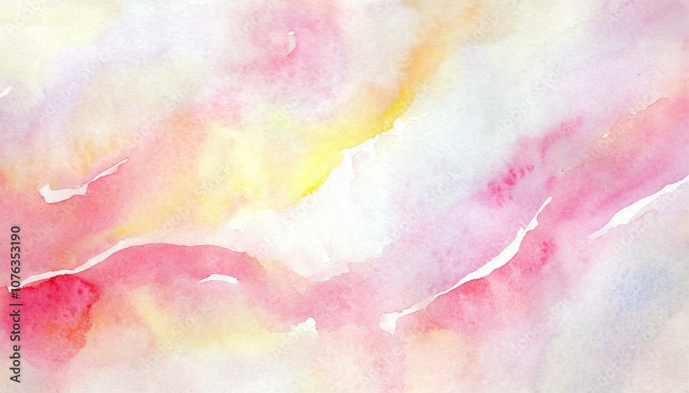 Abstract watercolor painting with a warm atmosphere