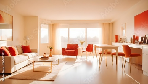 Photo interior modern design room 3d illustration