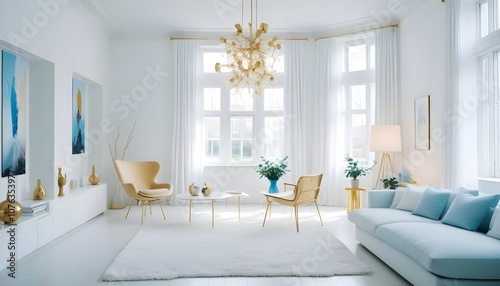 Photo interior modern design room 3d illustration