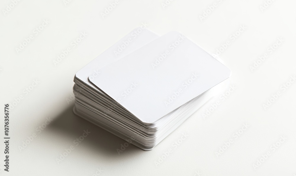 Blank Cards Stack. Blank Cards Stack.