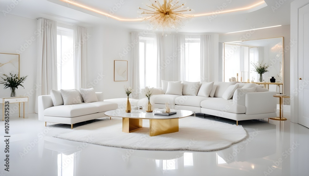 Fototapeta premium Photo interior modern design room 3d illustration