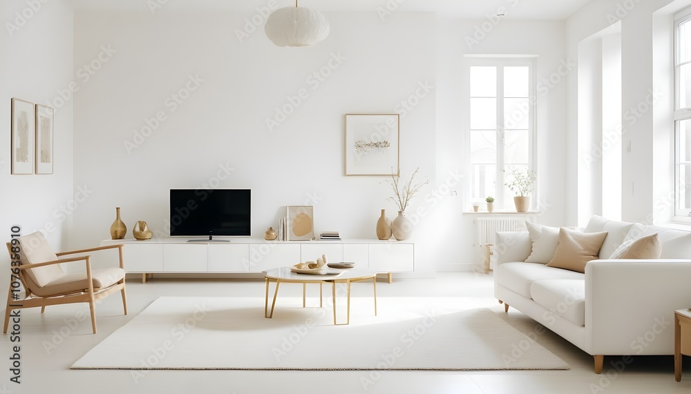 Fototapeta premium Photo interior modern design room 3d illustration