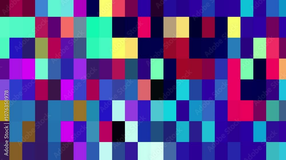 Colorful Abstract Shape, Geometric and Psychedelic Motion Graphic Video Animation Background for Summer Music
