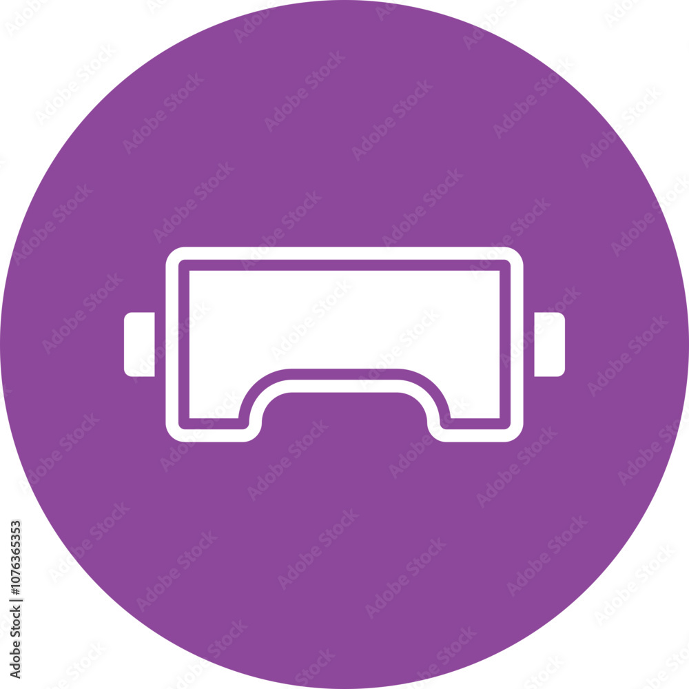 Virtual Reality Headset glyph circle icon Virtual Reality Headset glyph circle icon