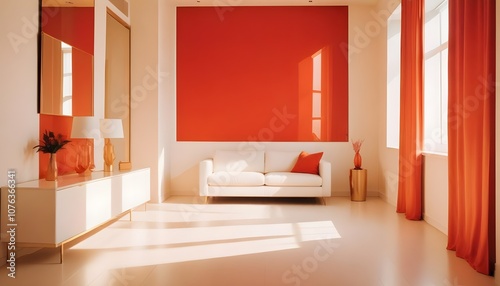 Photo interior modern design room 3d illustration
