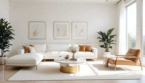 Photo interior modern design room 3d illustration