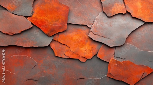 Explore the intricate beauty of rustic orange and gray stone textures for dynamic design inspirations photo