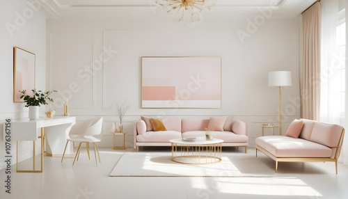 Photo interior modern design room 3d illustration