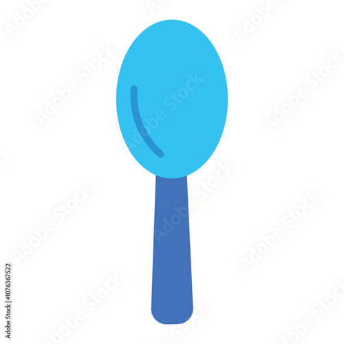 vector colored spoon in vertical style
