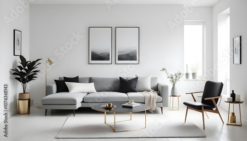 Photo interior modern design room 3d illustration