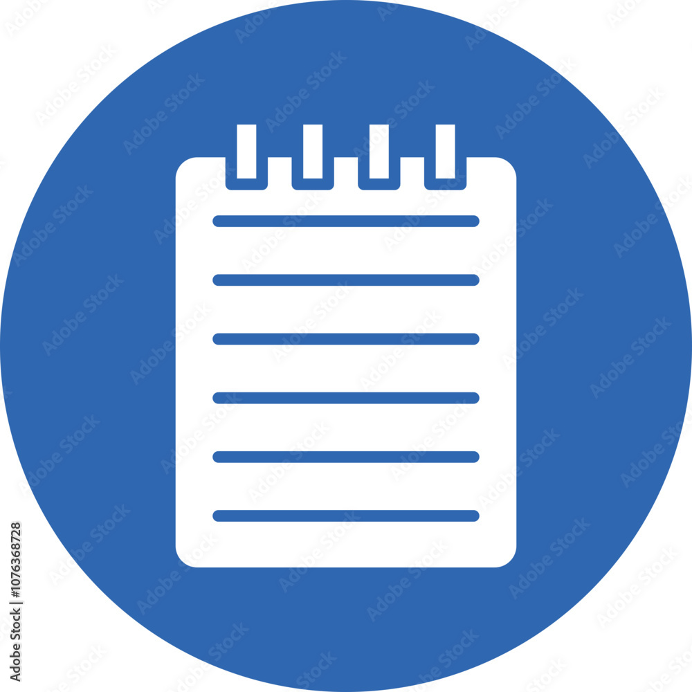 Handwritten Notes glyph circle icon