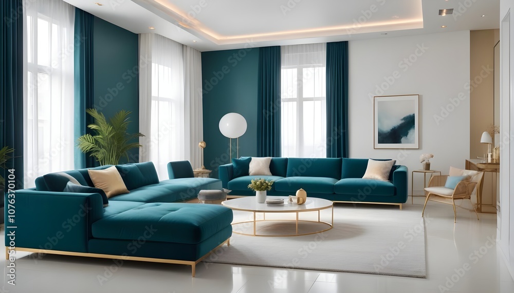 Photo interior modern design room 3d illustration Photo interior modern design room 3d illustration