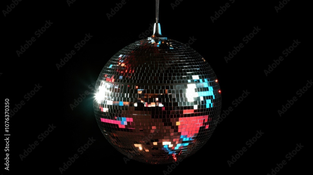 Fototapeta premium Disco Ball Glowing in the Dark