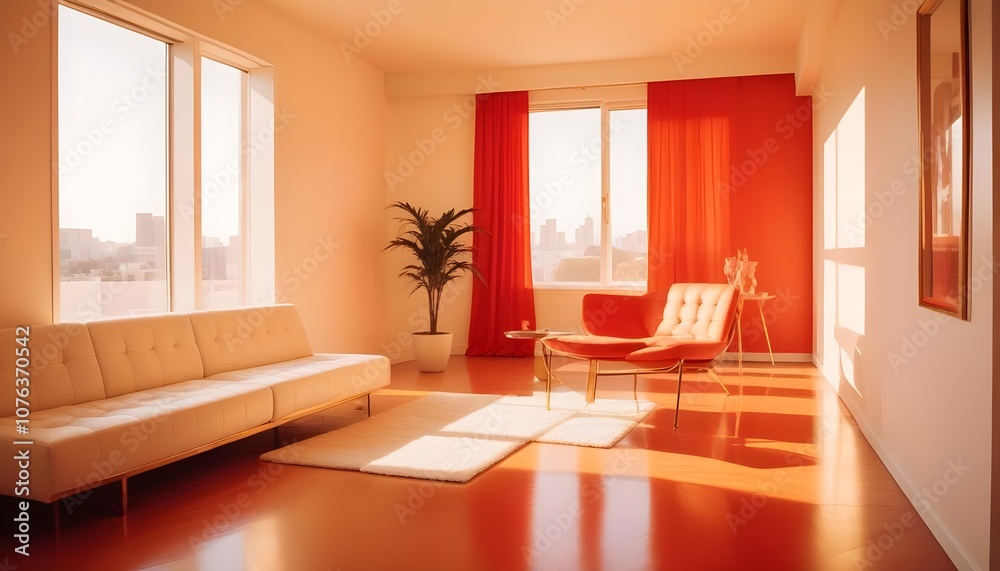 Fototapeta premium Photo interior modern design room 3d illustration