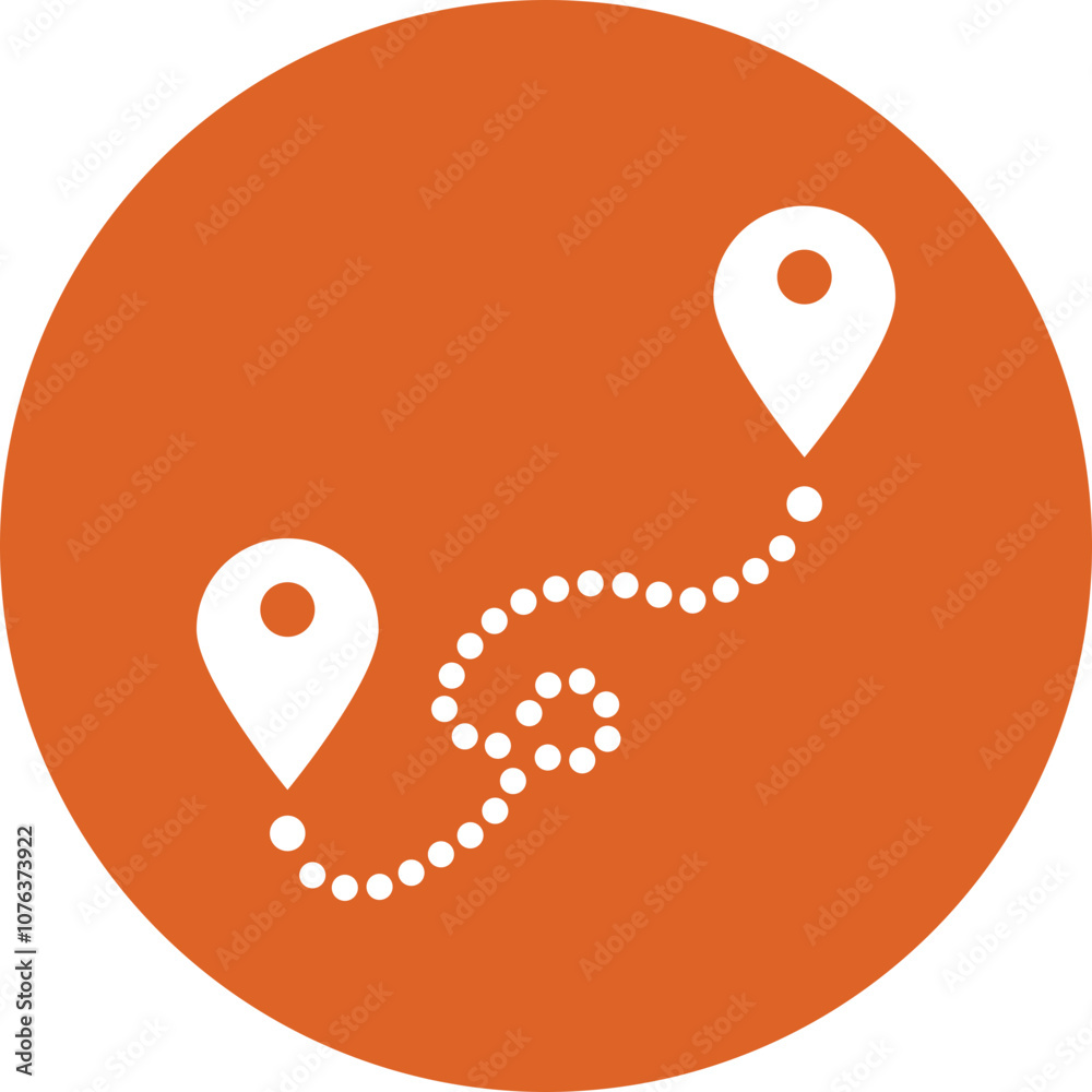 Destination Pin glyph circle icon Destination Pin glyph circle icon