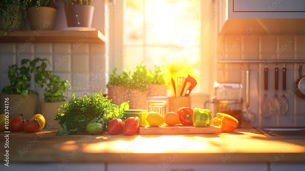 Sustainably Kitchen with Fresh Local Produce and Water System Sustainably Kitchen with Fresh Local Produce and Water System