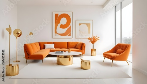 Photo interior modern design room 3d illustration