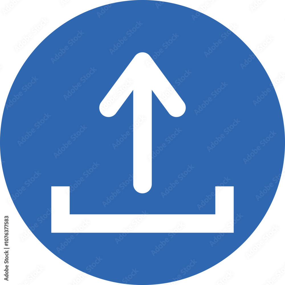 Upload Arrow glyph circle icon Upload Arrow glyph circle icon