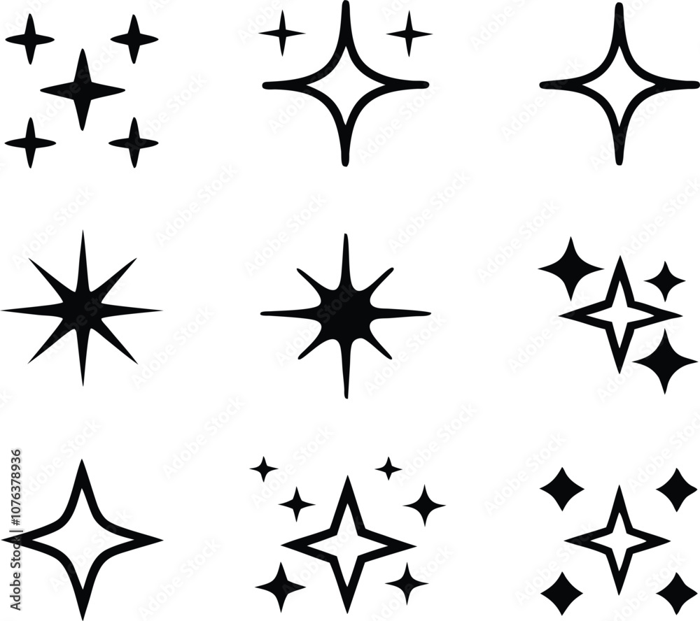 sparkles icon bundle vector Sparkle star icon, set of star sparkles icons sparkles icon bundle vector Sparkle star icon, set of star sparkles icons