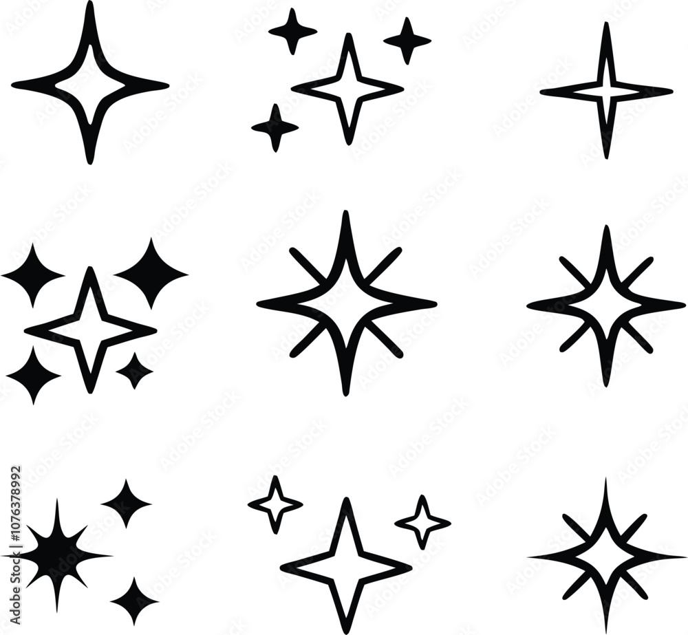 sparkles icon bundle vector Sparkle star icon, set of star sparkles icons sparkles icon bundle vector Sparkle star icon, set of star sparkles icons