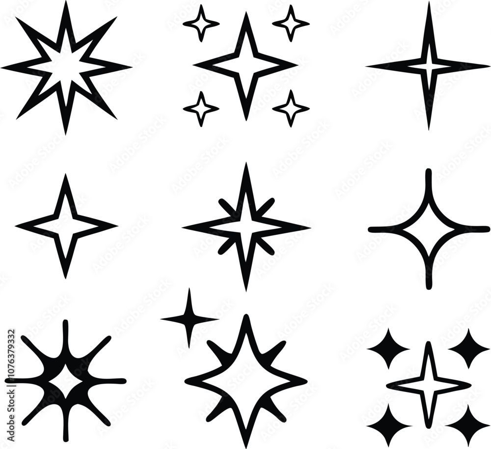 sparkles icon bundle vector Sparkle star icon, set of star sparkles icons sparkles icon bundle vector Sparkle star icon, set of star sparkles icons