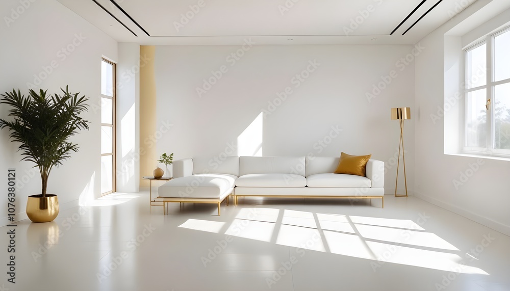 Fototapeta premium Photo interior modern design room 3d illustration