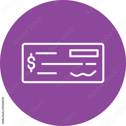 Checkbook line circle icon