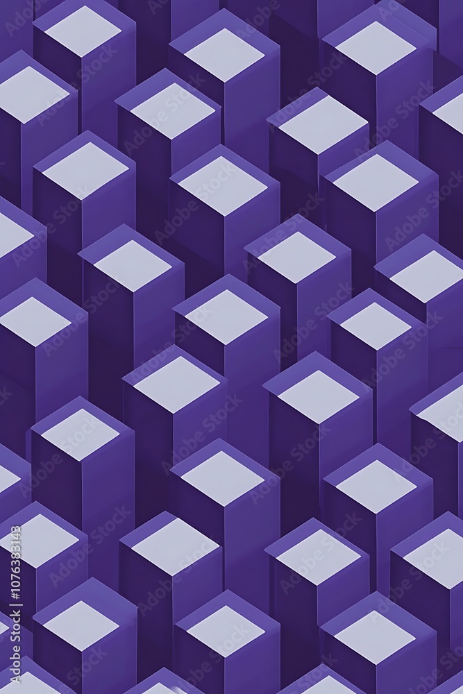 Obraz premium Geometric Abstract Backdrop in Various Shades of Purple with Modern and Fluid Design Elements