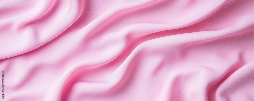 Fototapeta premium Elegant Soft Pink Fabric Texture with Graceful Folds and Creases - Delicate Background for Design Projects