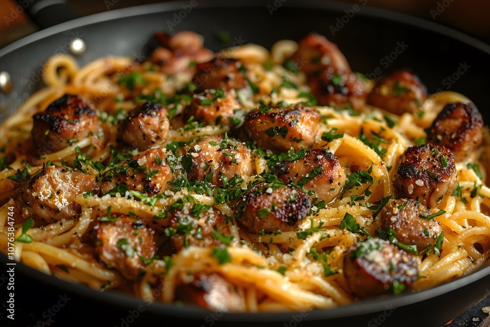 Spaghetti with Sausage and Parmesan Spaghetti with Sausage and Parmesan