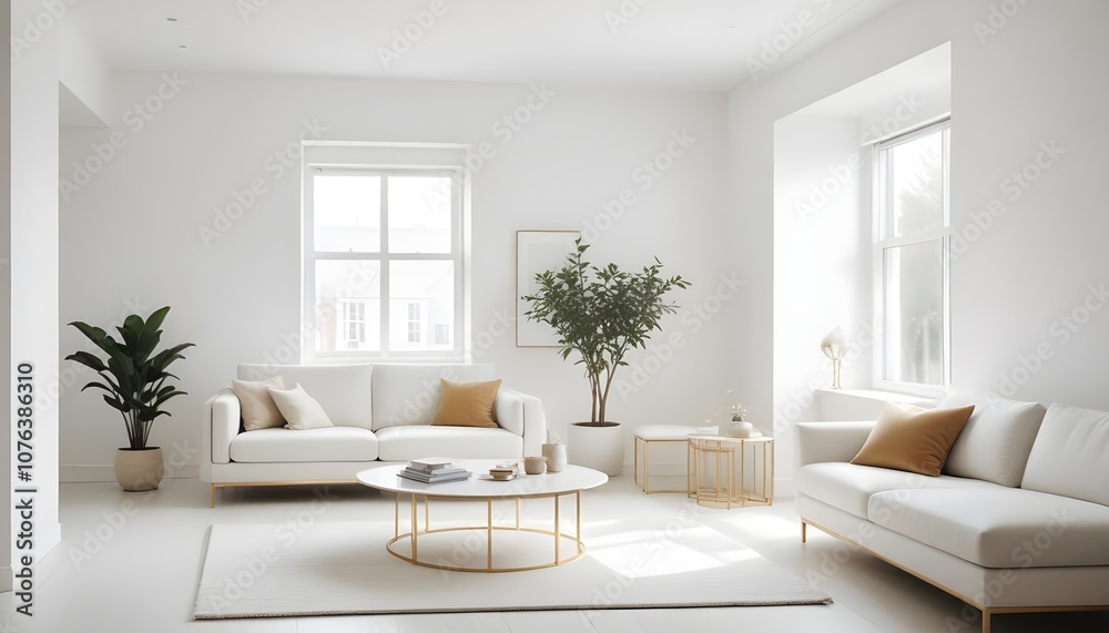 Fototapeta premium Photo interior modern design room 3d illustration