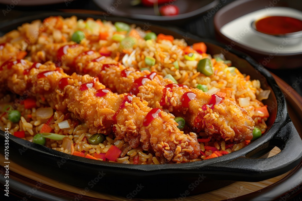 Delicious Fried Chicken with Rice Delicious Fried Chicken with Rice