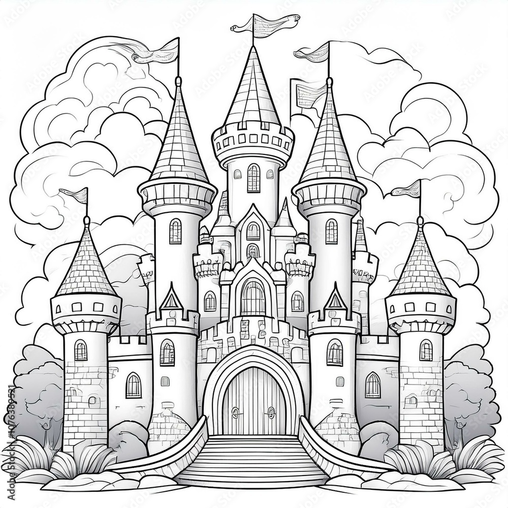 Obraz premium illustration of a castle