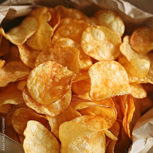 Crispy Potato Chips in a Bag