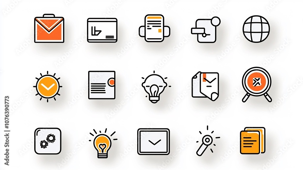 Set of simple and minimalist line icons focused on learning and development solutions including icons for course materials seminars and distance learning Set of simple and minimalist line icons focused on learning and development solutions including icons for course materials seminars and distance learning