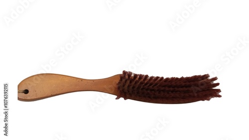 The natural bristle wooden brush is designed to clean dust with effective results